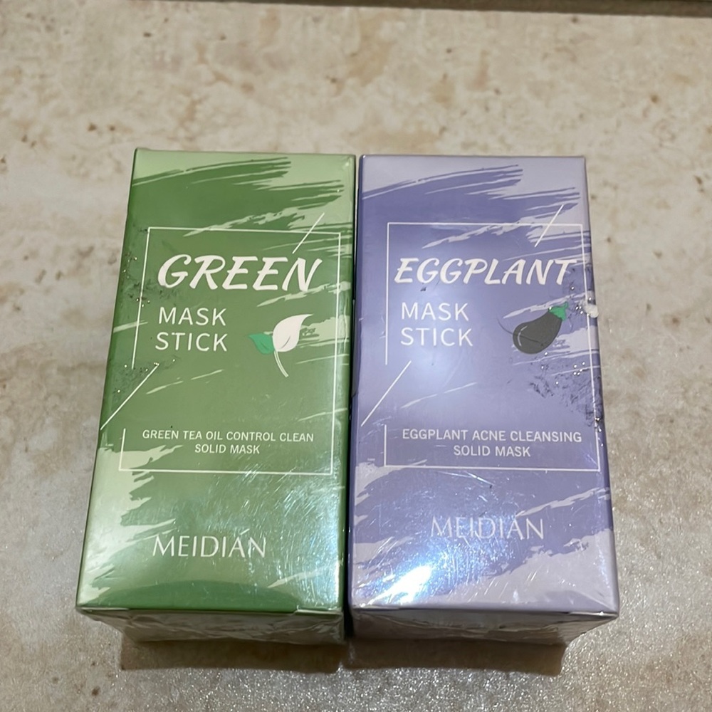 NEW MEIDIAN GREEN MASK STICK & EGGPLANT MASK STICK